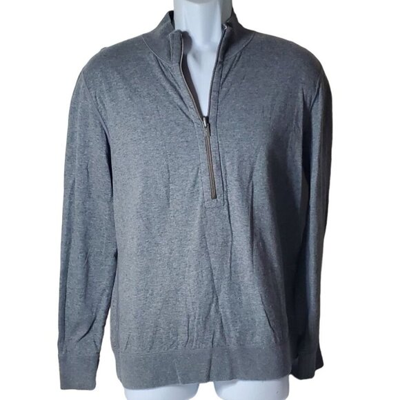 Tommy Bahama Gray 1/4 Zip Pullover Sweatshirt Reversible Mens Size M - Picture 1 of 13
